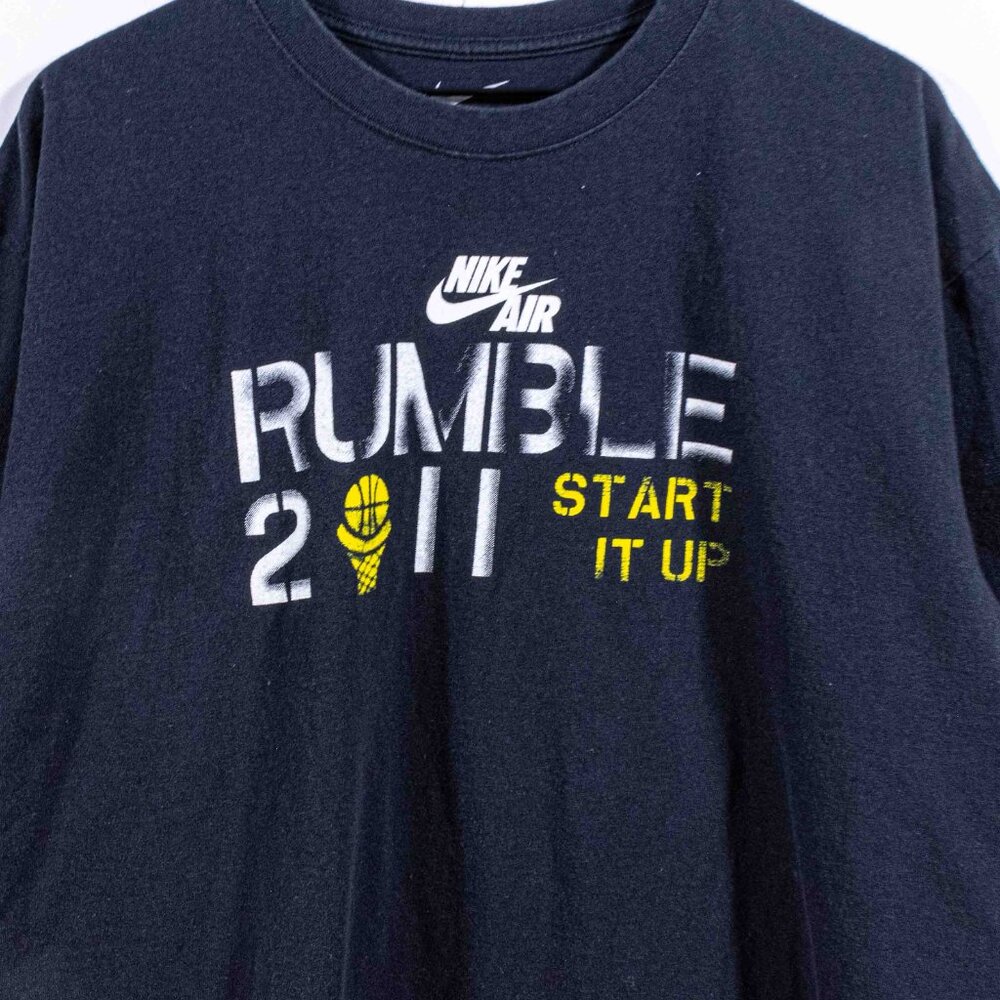 NIKE Air Rumble 2011 T-Shirt Bronx NY Basketball XXL Y2K Streetwear Sports